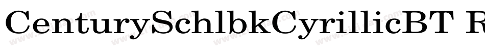 CenturySchlbkCyrillicBT Roman字体转换